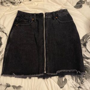 Black Denim Skirt